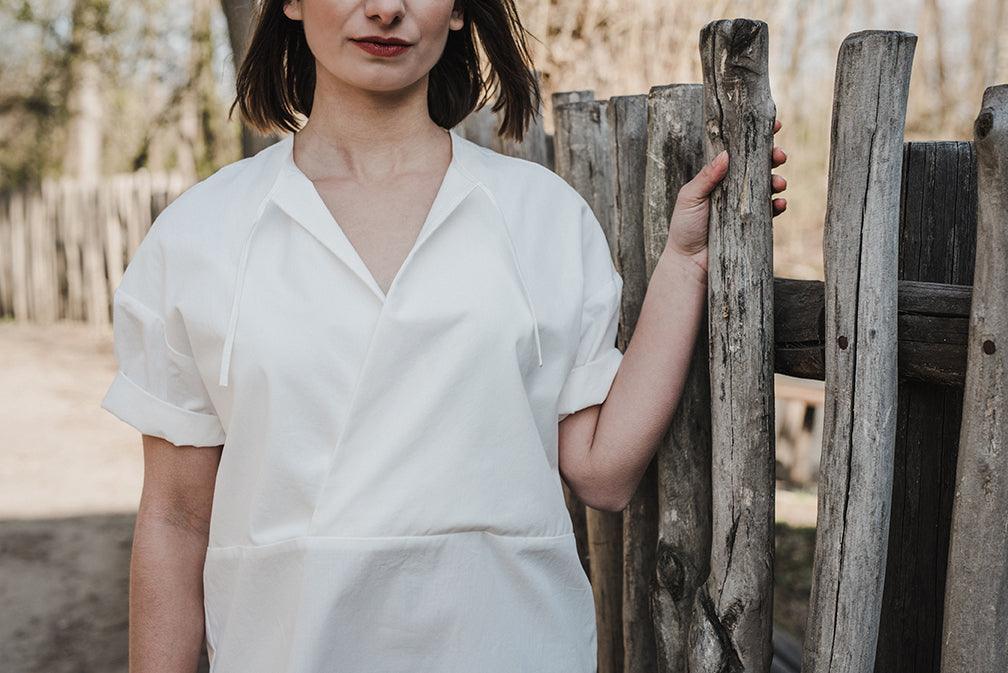 DEVA linen short-sleeved dress | ľanové šaty s krátkym rukávom - CZULA