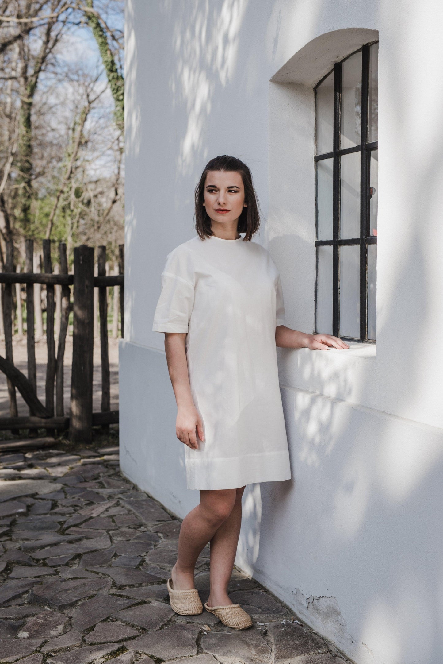 DEVA linen short-sleeved dress | ľanové šaty s krátkym rukávom - CZULA